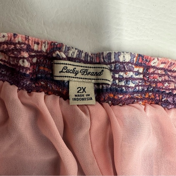 Lucky brand Bohemian Purple and Pink tapestry prints Dress size 2X - Picture 7 of 9